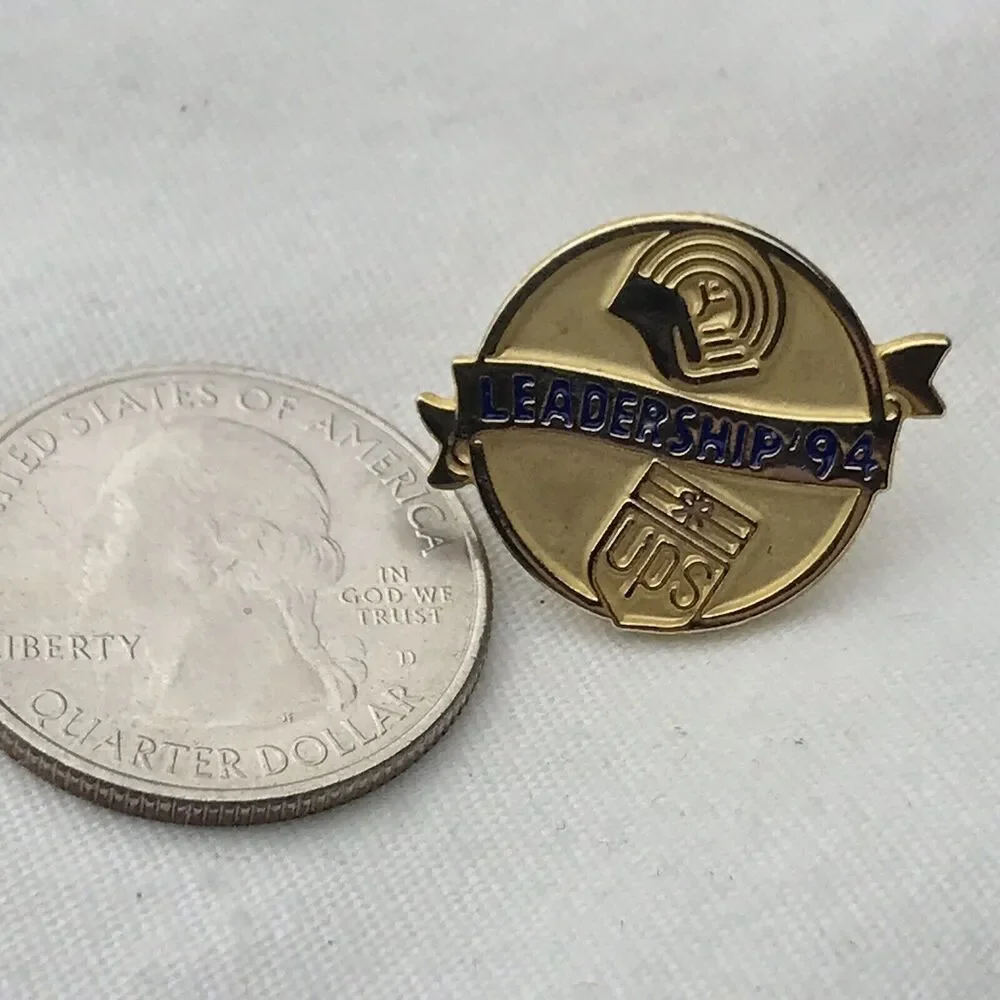 United Way UPS Leadership 94 Vintage Pin 90s Gold Tone Metal